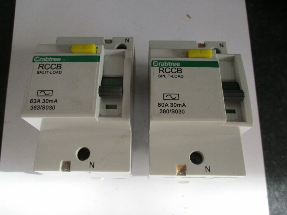 CRABTREE STARBREAKER 63 AMP 30mA 363/S030 BS61008 RCCB LEFT YELLOW
