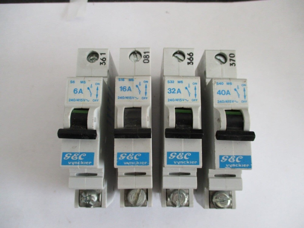 GEC VYNCKIER SERIES E 32A TYPE 2 M6 SINGLE POLE MCB | UK