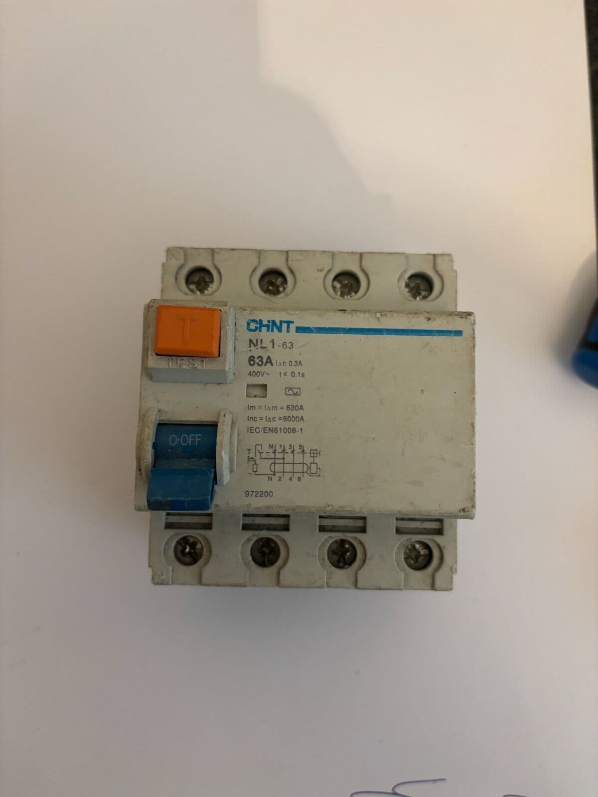 CHINT NL1-63 63 AMP 30mA 4 POLE RCCB CIRCUIT BREAKER