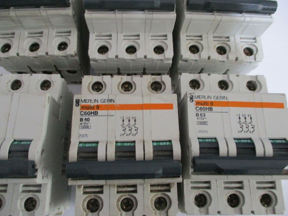 MERLIN GERIN MULTI 9 C60HB B6 B10 B16 B20 B32 B40 B50 B63 10KA TRIPLE 
